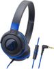 Audio Technica ATH-S100iS BBL Wired Headset with Mic