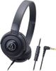 Audio Technica ATH-S100iS BK Wired Headset with Mic