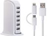 ReTrack 30W Desktop Dock Station 5 Port USB HUB Plug Wall Charger With 2 In 1 Charging Cable Mobile Charger