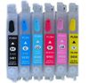 Kataria Empty Refillable Cartridge For Epson Stylus Photo R210 / R230 / R231 / RX510 / RX630 / RX650 Printers Compatible With Epson T0491-T0496 Ink Cartridges Multi Color Ink