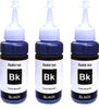 White Sky Epson Black Refill Ink 75ml x 3 Bottle For L100, L120, L130, L200, L210, L220, L230, L300, L310, L350, L355, L360, L361, L365, L385, L455, L485, L550, L565, L605, L655, L1300, L1455, L800, L805, L850, L810, L1800 - Compatible 225ml T664 1 & T673 1 Single Color Ink