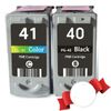 verena 40-41 Multi Color Set Inkjet Cartridge for Canon IP1300/ 1600/ 1700/ 1880/ 1980/ 2580/ 2680/ 6210/ 6220/ 150/ 198/ 228/ 476/ MX308/ 318/ LX201/ 210P - Multi Color Ink (Black) Multi Color Ink