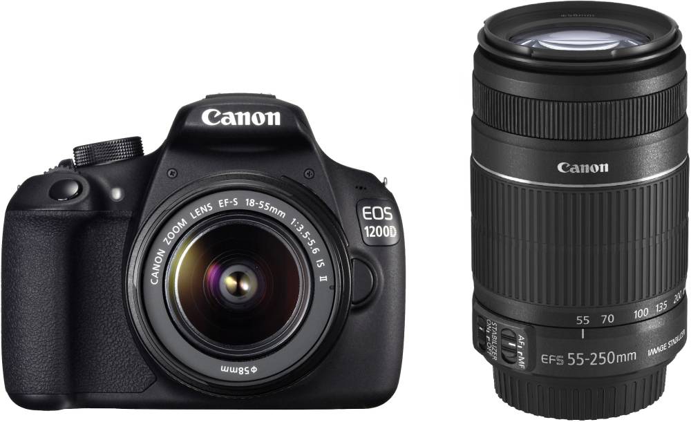 Canon EOS 1200D Price in India (DSLR with 18-55mm and 55-250mm ISII Lens)