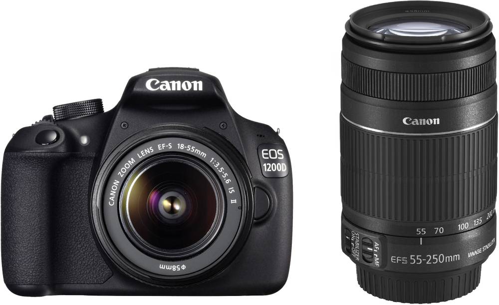 Canon EOS 1200D Price in India (DSLR with 18-55mm and 55-250mm ISII Lens) Canon EOS 1200D Price in India (DSLR with 18-55mm and 55-250mm ISII Lens)