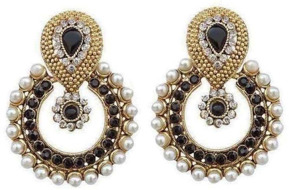 Ruhani Earrings for Women | Traditional Earrings for Women Alloy Chandbali Earring