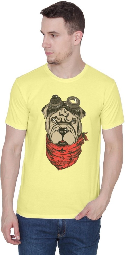 RUSE Solid Men Round Neck Yellow T-Shirt