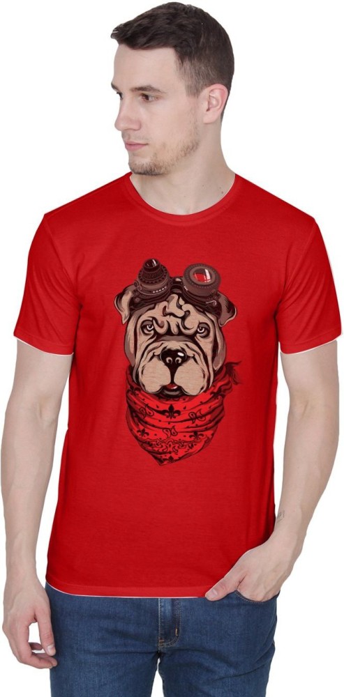 RUSE Solid Men Round Neck Red T-Shirt
