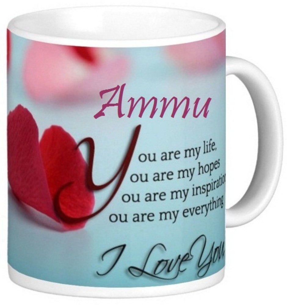 Exoctic Silver Ammu Love Romantic Valentine Quotes 006 Ceramic Coffee Mug