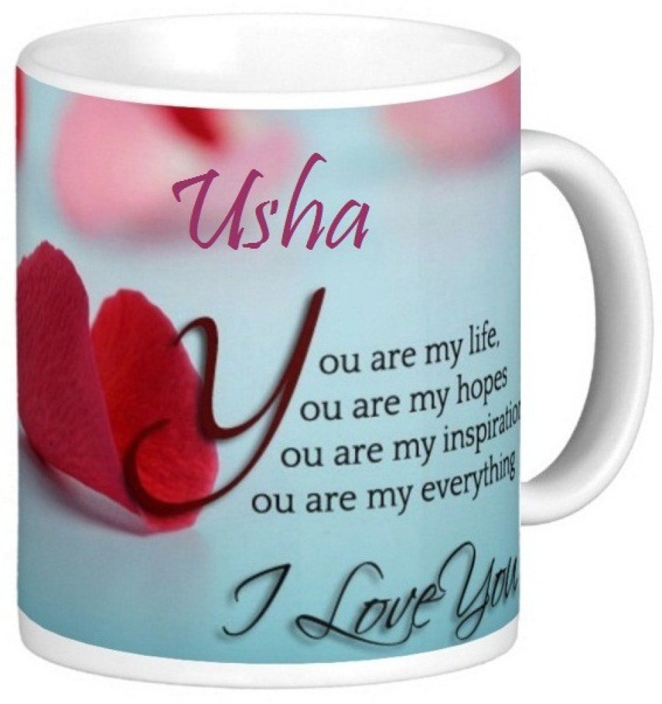 Exoctic Silver Usha Love Romantic Valentine Quotes 006 Ceramic Coffee Mug