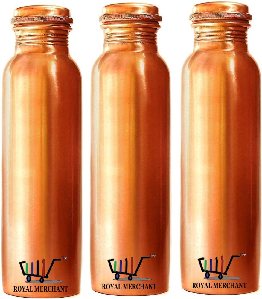 Royal Merchant Natural and pure copper water bottles 1000 ml Bottle
