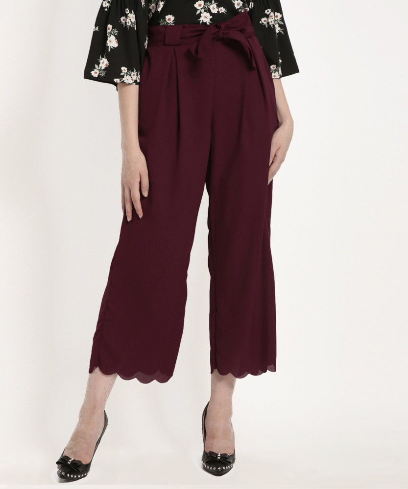 rare Relaxed Women Purple Trousers