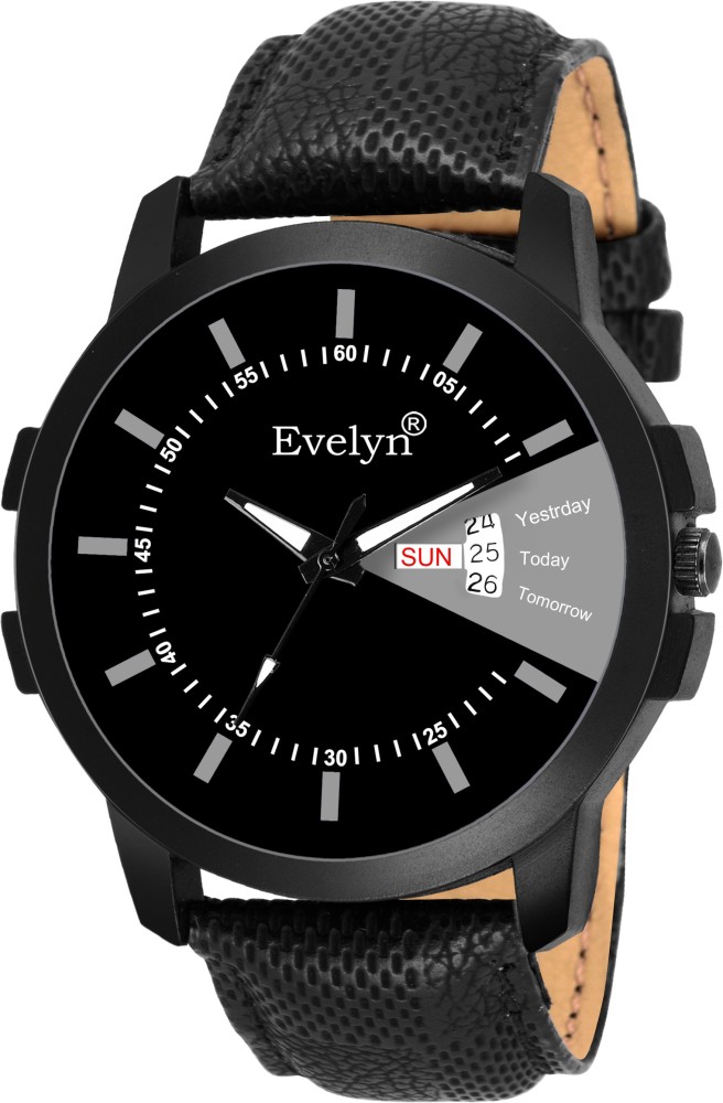 Evelyn Eve-760 Black Day and Date Unique New Hybrid Smartwatch Watch  - For Men