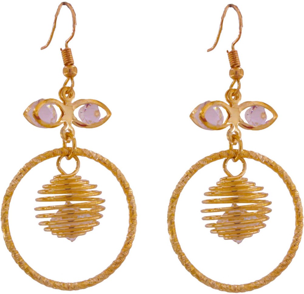Guarantee Ornament House Designer Gold Plated Fancy Party Wear Earrings for Women & Girls EAR28 Cubic Zirconia Metal Stud Earring