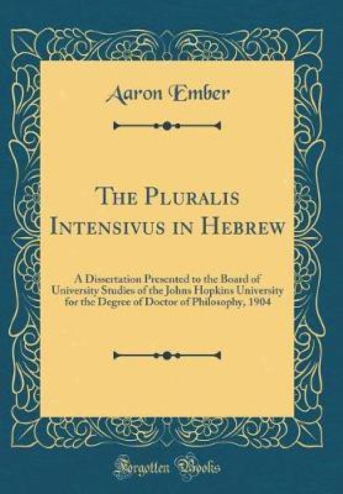 The Pluralis Intensivus in Hebrew