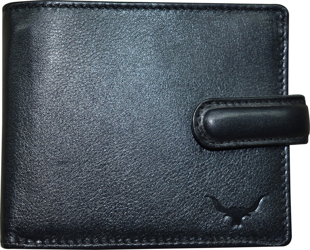 cadrohides Men Casual Black Genuine Leather Wallet