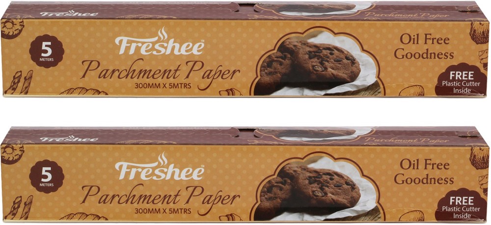 Freshee Freshee 5 Meter Pack Of 2 Parchment Paper Roll | Idle For Baking Cooking and Boiling | Freezer & Microwave Safe Parchment Paper