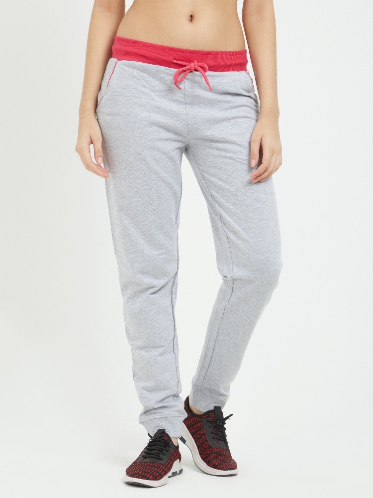 FRUIT OF THE LOOM Solid Women Grey Track Pants