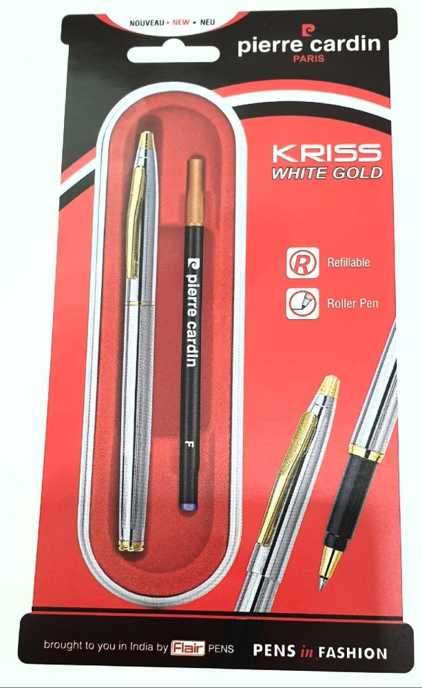 PIERRE CARDIN Kriss White Gold Exclusive with Gold Parts Roller Ball Pen