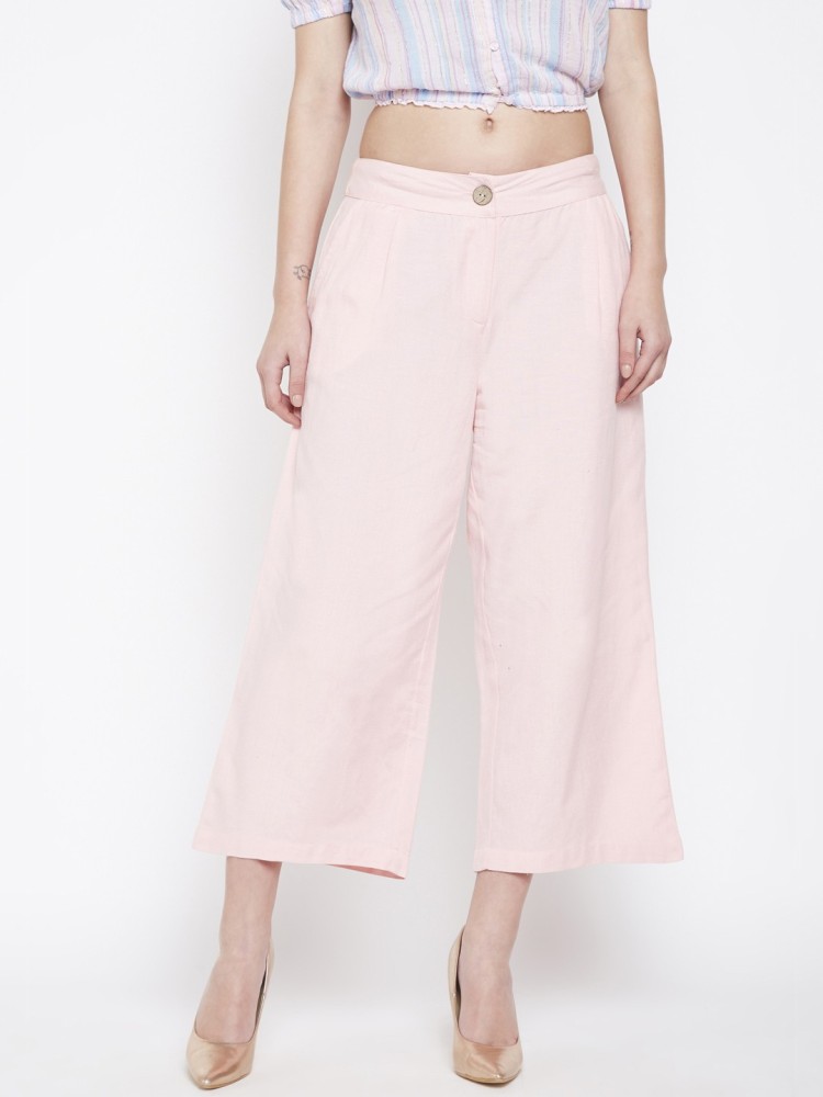 OXOLLOXO Regular Fit Women Pink Trousers