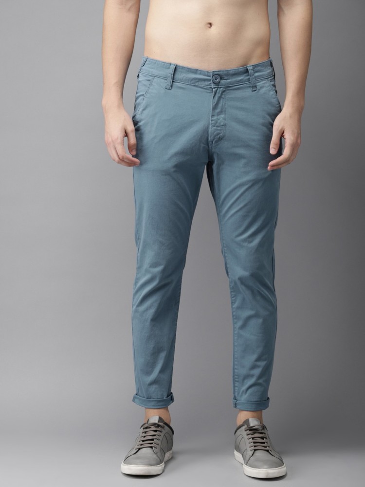 HERE&NOW Slim Fit Men Blue Trousers