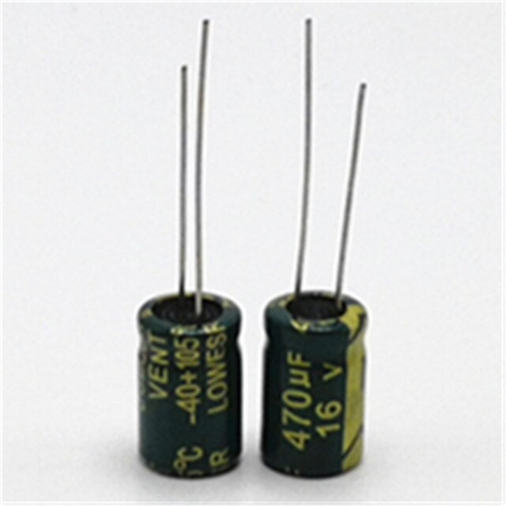 e4u 470uF, 16V 8mm Radial Aluminium Electrolytic Capacitor - 10 No's Electronic Components Electronic Hobby Kit