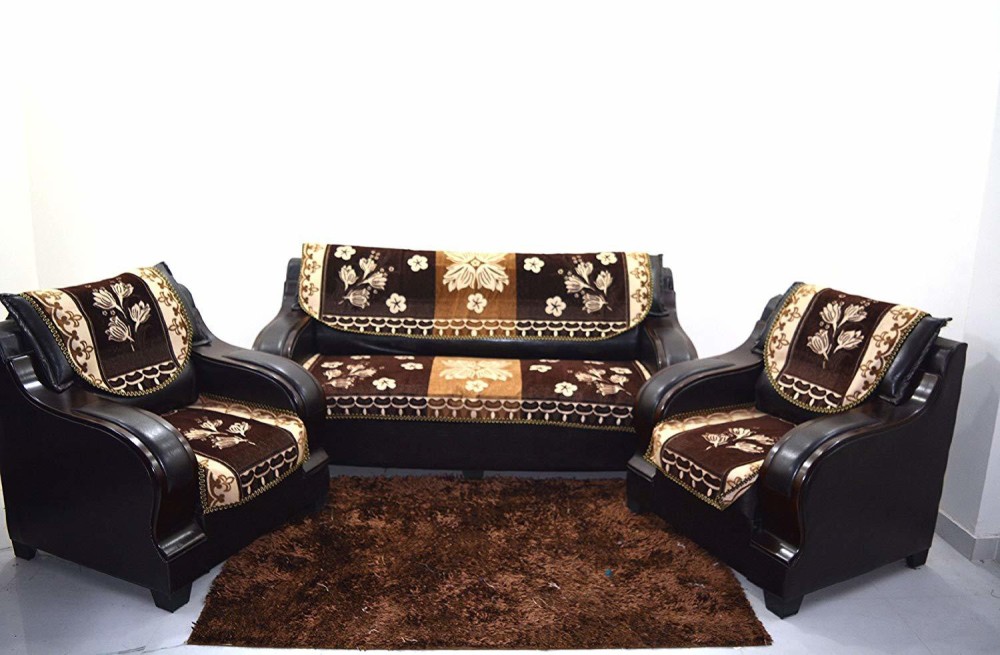KINGLY Chenille Floral Sofa Cover