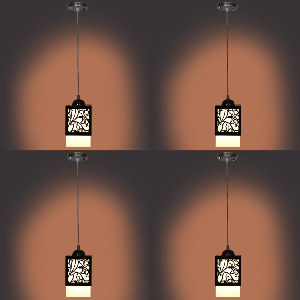 Gojeeva Goj_Wooden Hanging Lamp Box 7(Brown)PO4 Pendants Ceiling Lamp