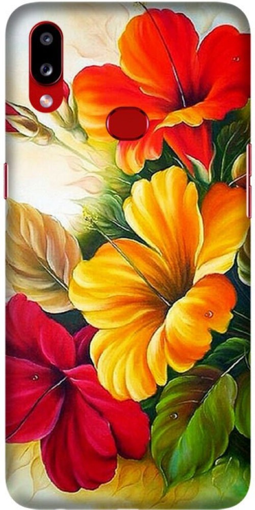 LEEMARA Back Cover for Samsung Galaxy A10s , SM-A107F, SM-A107M - Flowers, Printed Back Cover