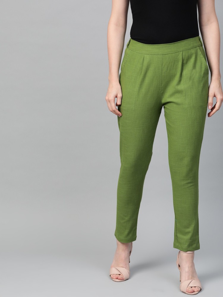 AKIKO Regular Fit Women Green Trousers