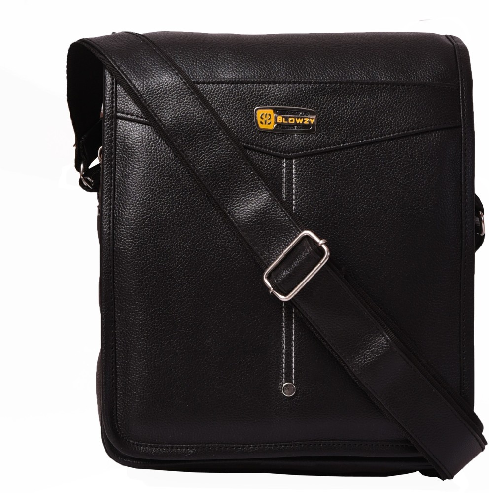 Blowzy Black Sling Bag Shoulder Bags Travel Bag Crossbody Bags for Men Work Business - 10 Inch