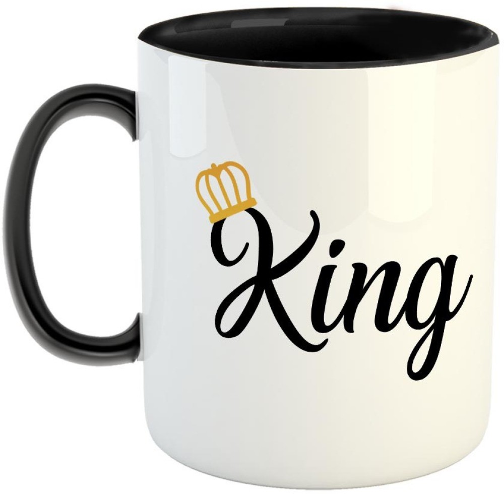 Furnish Fantasy King Coffee - Best Gift for father on Birthday / Father's Day - Color - Black Ceramic Coffee Mug