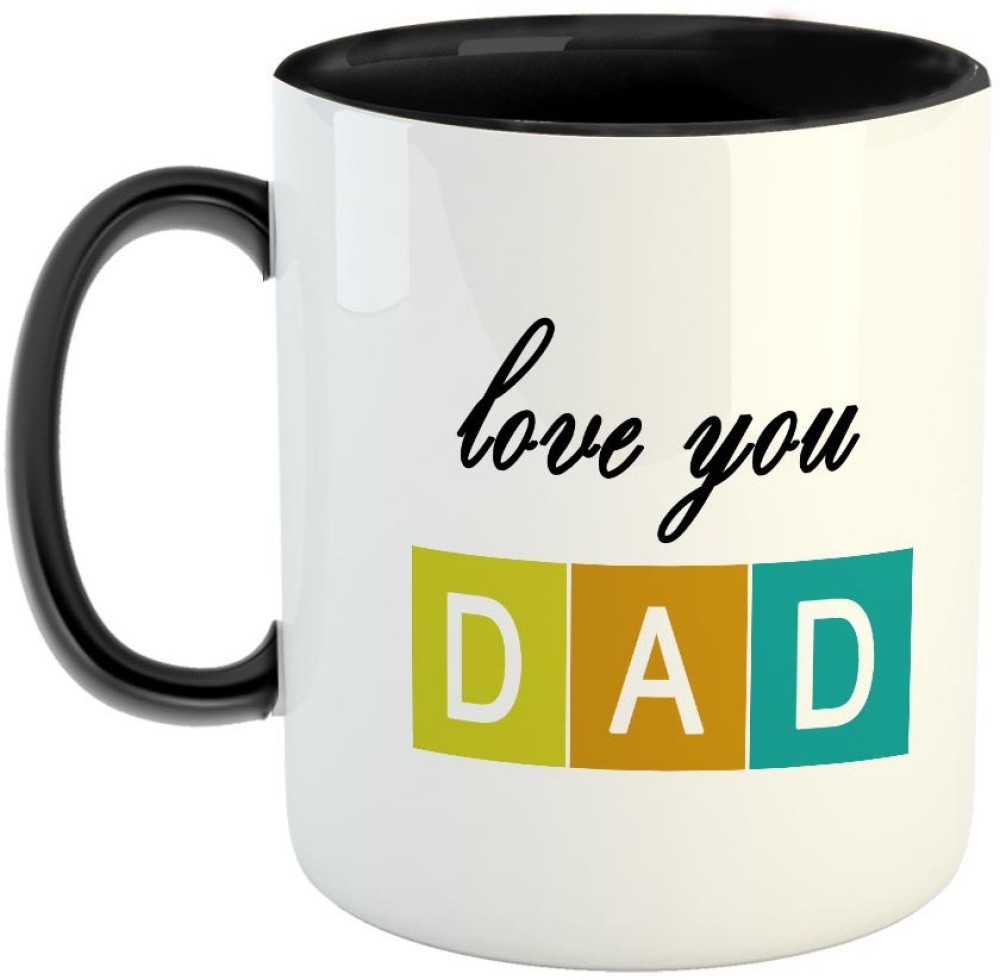 Furnish Fantasy Love You Dad Coffee - Best Gift for Dad on Birthday/Father's Day - Color - Black Ceramic Coffee Mug