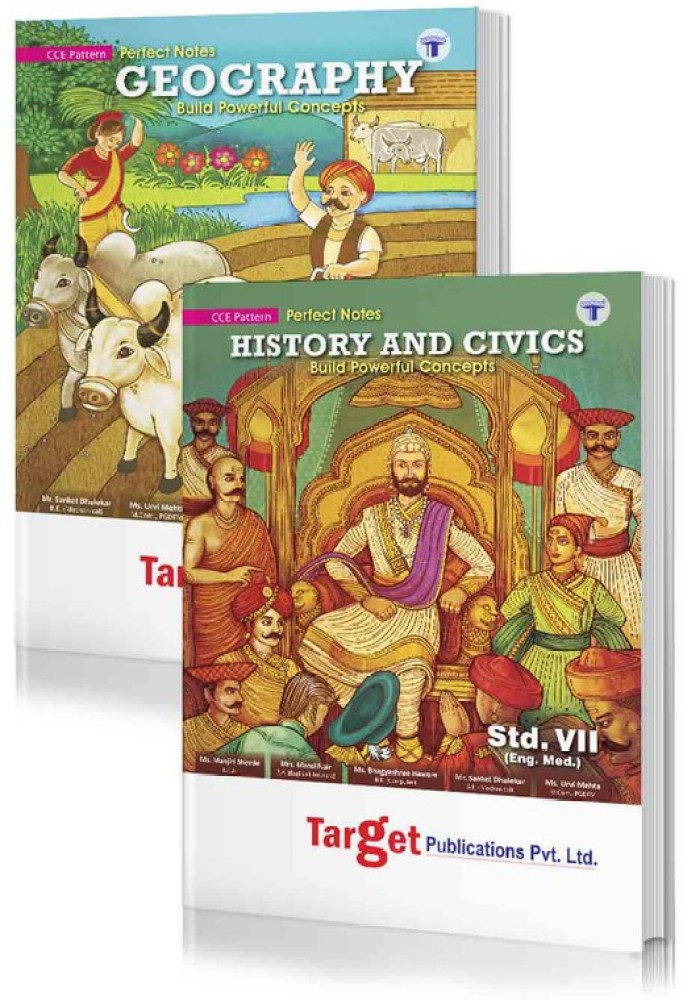Std 7 Perfect Notes History And Geography Books | English Medium | Maharashtra State Board | Includes Flowcharts, Timelines And Map Based Questions | Based On Std 7th New Syllabus | Set Of 2 Books