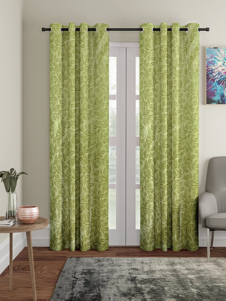 Cortina 210 cm (7 ft) Polyester Door Curtain (Pack Of 2)