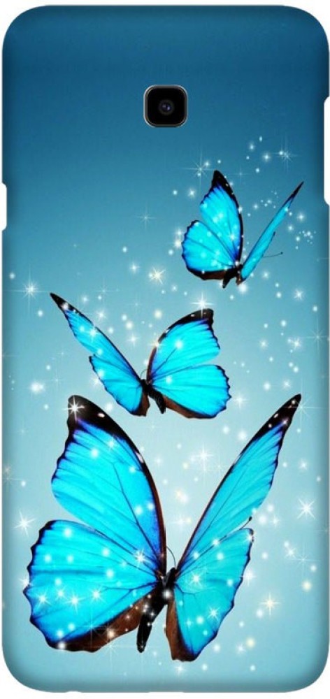 Crafto Rama Back Cover for Samsung Galaxy J4 Core, SM-J410F, Butterflies, Blue, Colourful Butterfly, PRINTED, BACK COVER