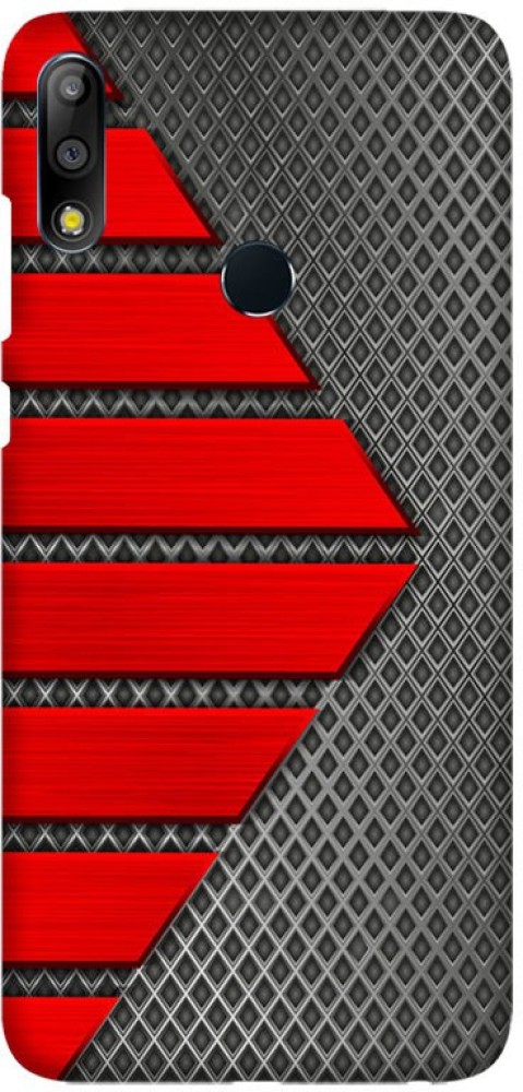LEEMARA Back Cover for Asus Zenfone Max Pro (M2) ZB631KL, X01BDA, Abstract, Black And Red,Designer, PRINTED, BACK COVER