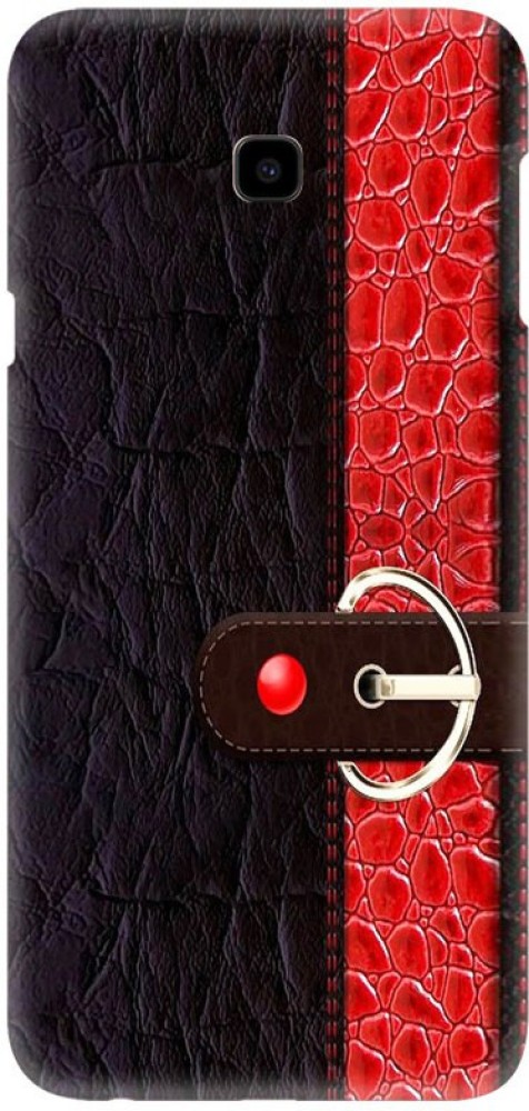 LEEMARA Back Cover for Samsung Galaxy J4 Core (SM-J410F), Black Red, Jeans, Pattern, Designer, PRINTED BACK COVER