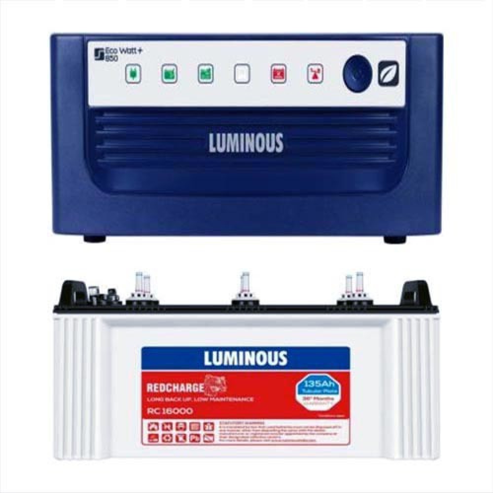 LUMINOUS RC16000+Eco Watt 850 Tubular Inverter Battery