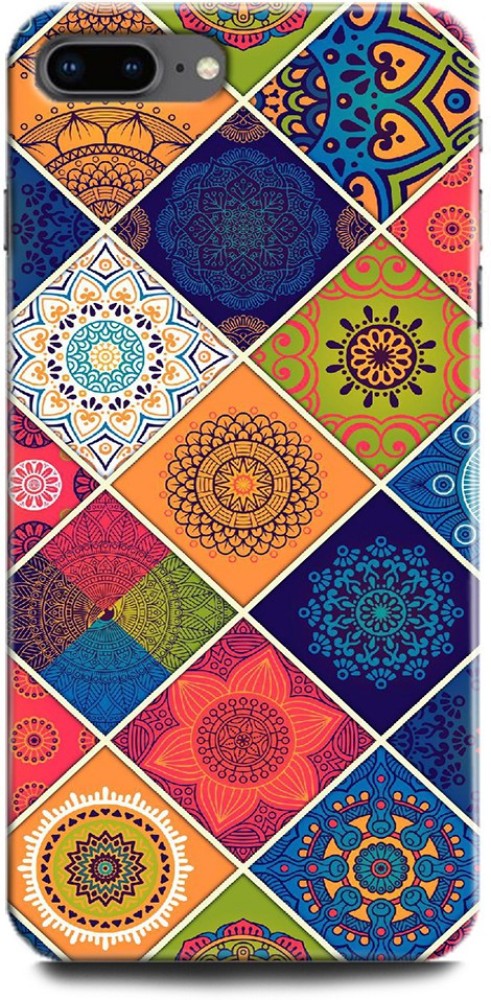 WallCraft Back Cover for Apple iPhone 8 Plus PATTERNS, PINK, PURPLE, RED, COLORS, MANDALA, ABSTRACT ART, DESIGNS