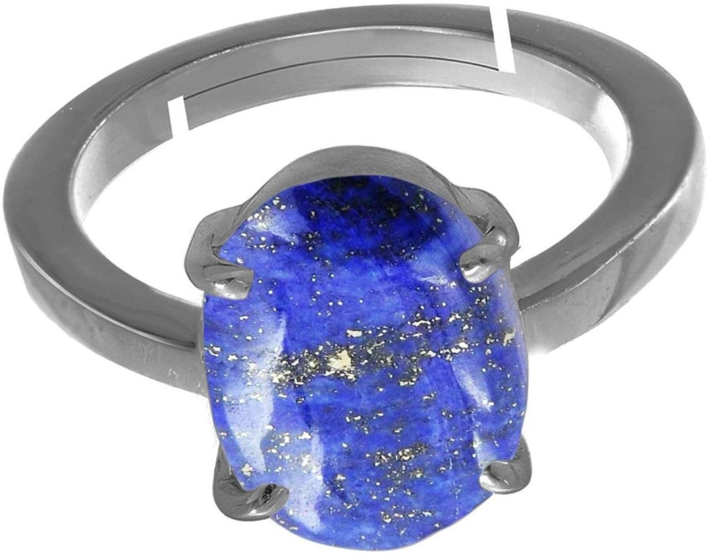 HARMAN GEMS Natural Lapis Lazulior Silver plated Ring Copper Lapis Lazuli Silver Plated Ring