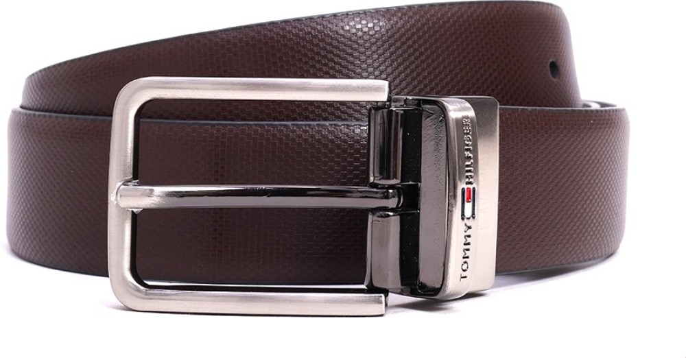TOMMY HILFIGER Men Formal Brown Genuine Leather Reversible Belt