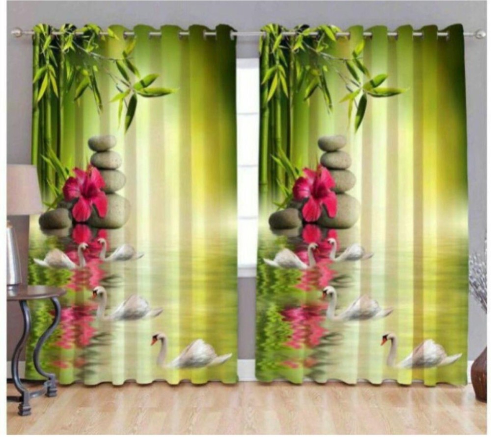 24x7 Home Store 274 cm (9 ft) Polyester Room Darkening Window Curtain (Pack Of 2)