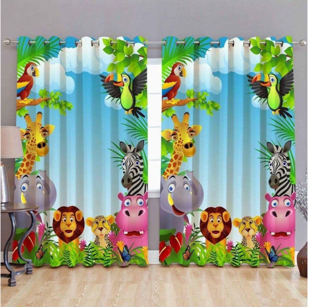 24x7 Home Store 150 cm (5 ft) Polyester Room Darkening Window Curtain (Pack Of 2)