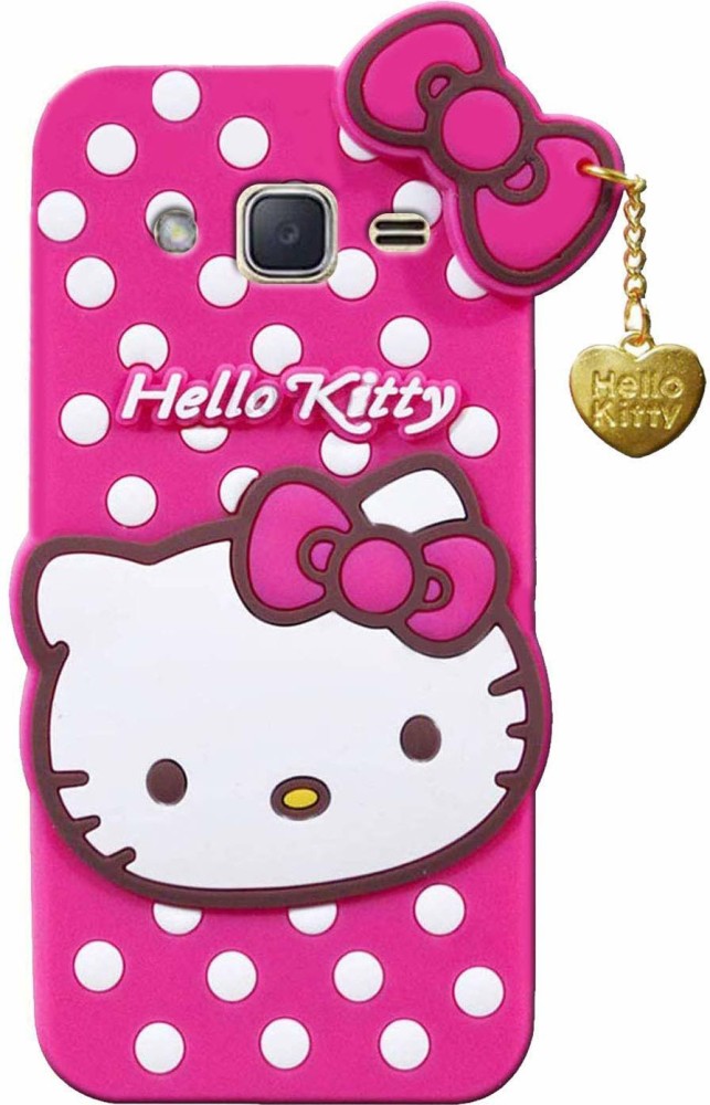Kolorfame Back Cover for Samsung Galaxy J7 Next-Girl's Back Cover Rubber Hello Kitty Silicon with Pendant