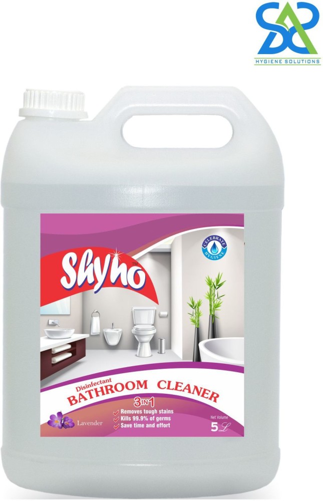 Shyno Cleaner Liquid (5 Ltr) | Disinfectant Bathroom Cleaner (5 liter) | Concentrated Liquid For Tough Bathroom Stains | Fresh lavender Fragrance lavender