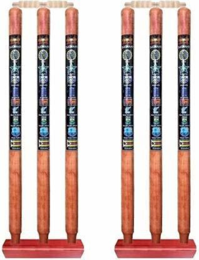 SanR Cricket wooden stump set of 6WICKET and 4BAILS