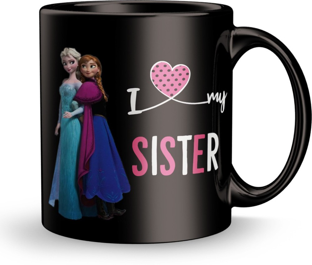 Fifth and Moon ( I LOVE MY SISTER ) Rupangel Design print gift for Sister Ceramic Coffee Mug