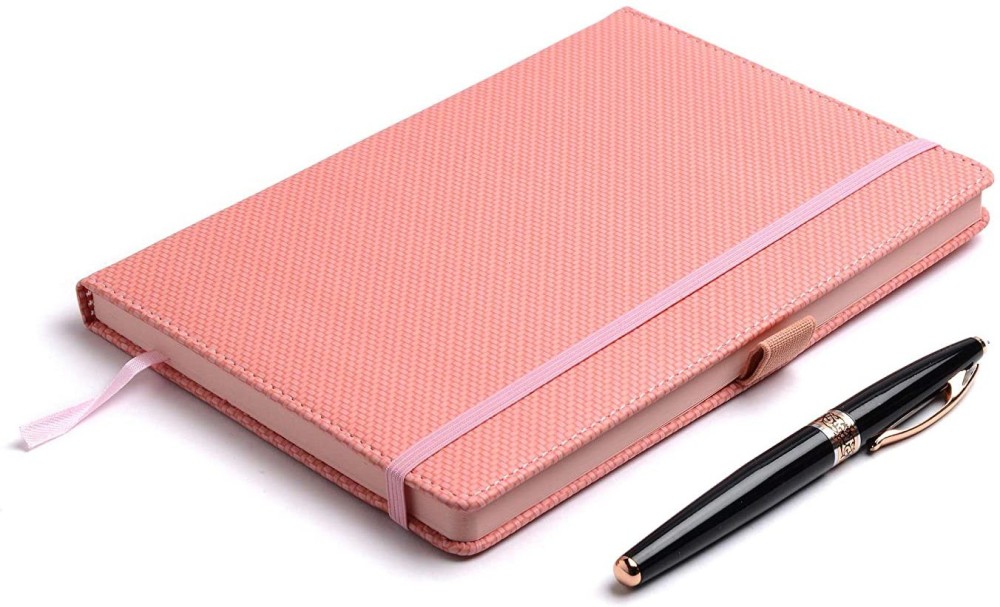 COI Diary Notebook - Vintage Faux Leather A5 Travel Journal to Do List Planner Diary for Business, Professional for Office Going Men and Women (Pink) A5 Diary RULED 180 Pages