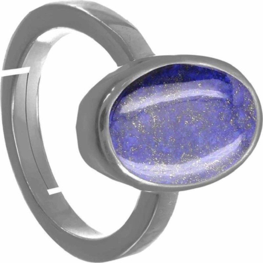 HARMAN GEMS Copper Lapis Lazuli Silver Plated Ring