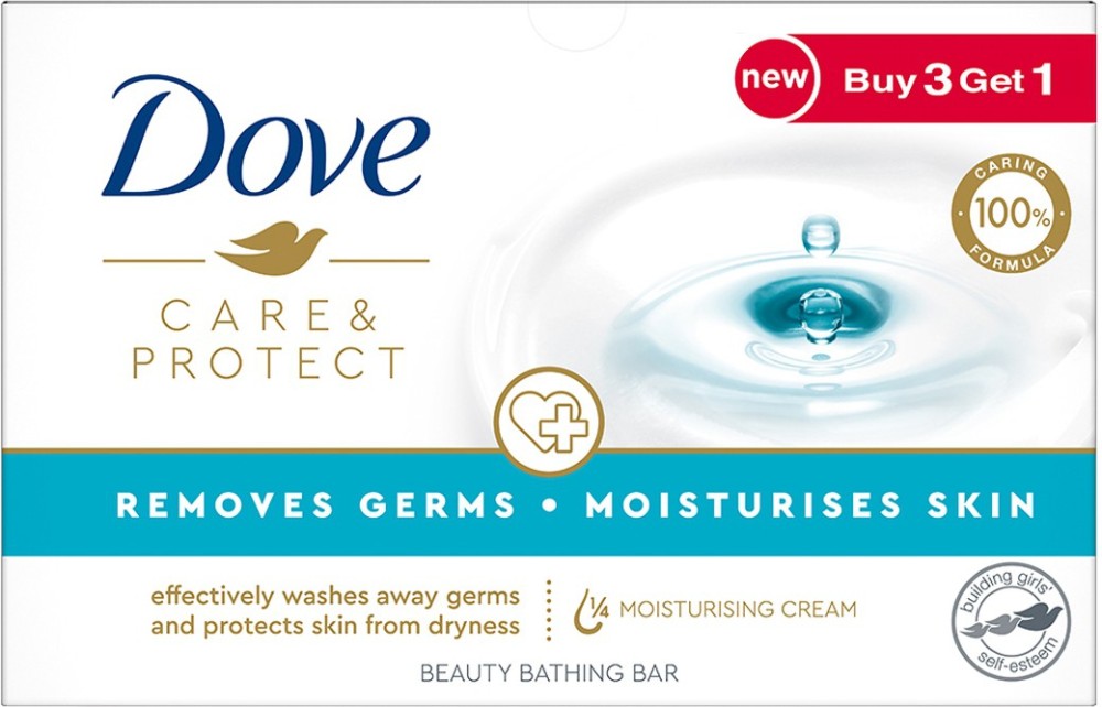 DOVE Care & Protect Moisturising Cream Beauty Bathing Bar
